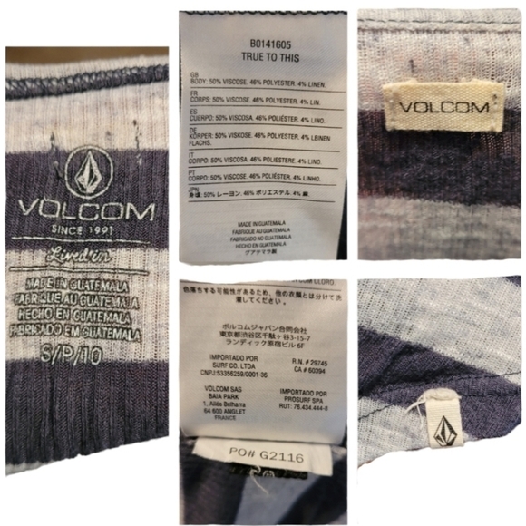 Volcom Lived In Rib Tank Top Sz S - Picture 9 of 10